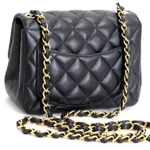 美品！シャネル CHANEL マトラッセ チェーン ショルダーバッグ ラム シャネル CHANEL ミニマトラッセ17 チェーンショルダーバッグ ラム 黒