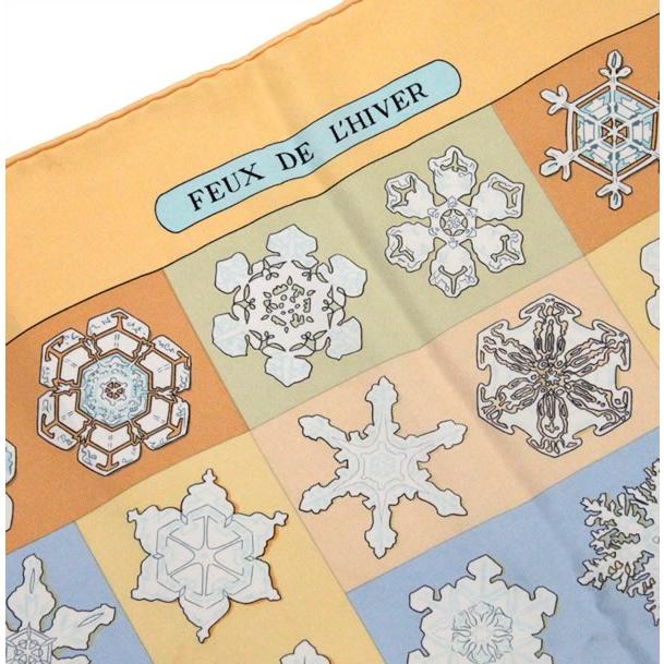 エルメス HERMES カレ90 大判スカーフ FEUX DE L'HIVER 冬の火 シルク