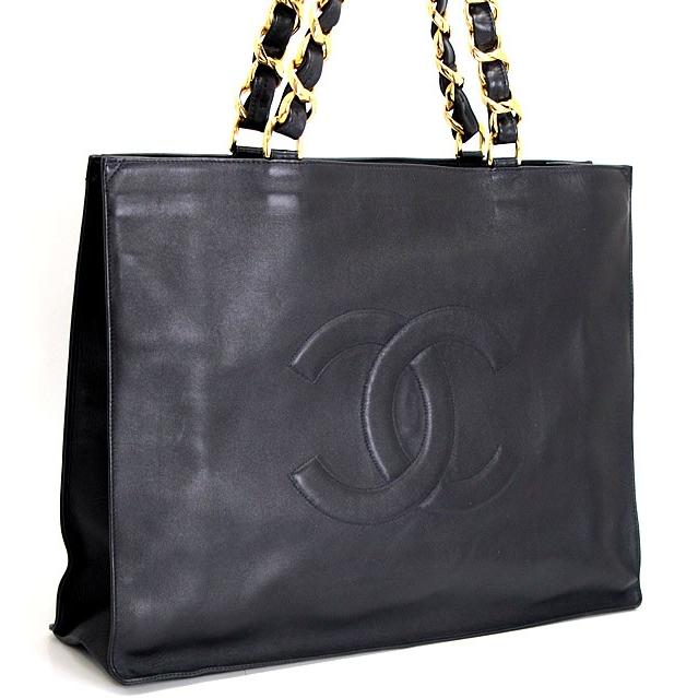 シャネル CHANEL ヴィンテージ デカココマーク チェーン トートバッグ