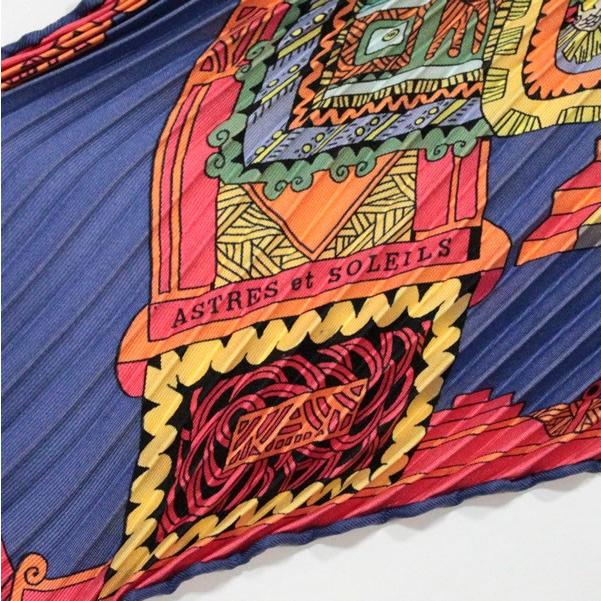 エルメス HERMES プリーツカレ ASTRES et SOLEILS 天体と太陽 スカーフ