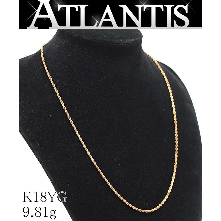 チェーンネックレス 約60cm K18YG 9.81g 【69863】 : atlantis チェーンネックレス 約60cm K18YG 9.81g 【69863】 : atlantis