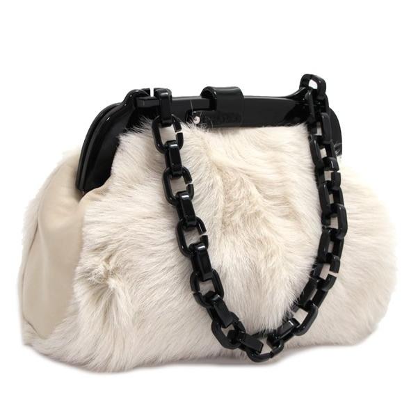 シャネル CHANEL プラチェーン がま口 ショルダーバッグ ファー 