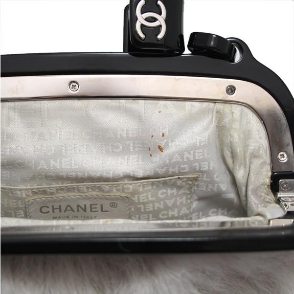 シャネル CHANEL プラチェーン がま口 ショルダーバッグ ファー 