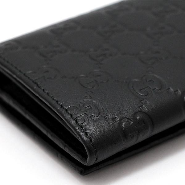 極美品 グッチ GUCCI グッチシマ ファスナー付長財布 黒 レザー 244946