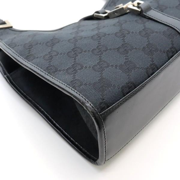 グッチ GUCCI ジャッキー ハンドバッグ スモール GG柄 キャンバス 黒
