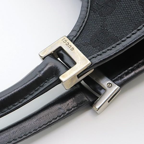 グッチ GUCCI ジャッキー ハンドバッグ スモール GG柄 キャンバス 黒