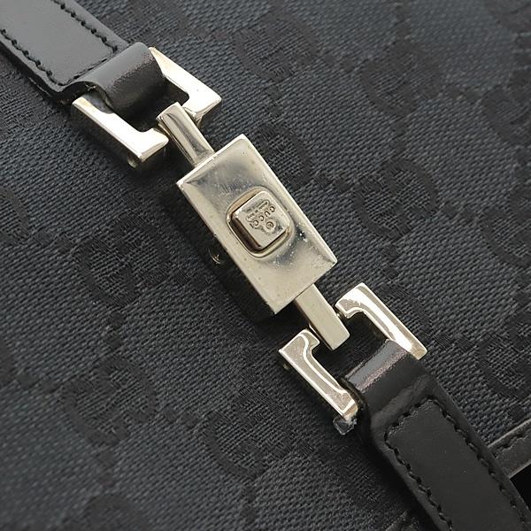 グッチ GUCCI ジャッキー ハンドバッグ スモール GG柄 キャンバス 黒