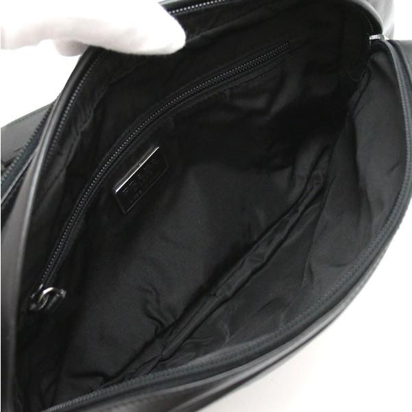プラダ PRADA ボディバッグ ショルダーバッグ ラムレザー 黒 【70378