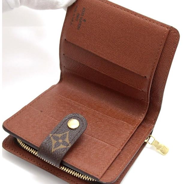 美品 ルイヴィトン Louis Vuitton コンパクトジップ 二つ折り財布