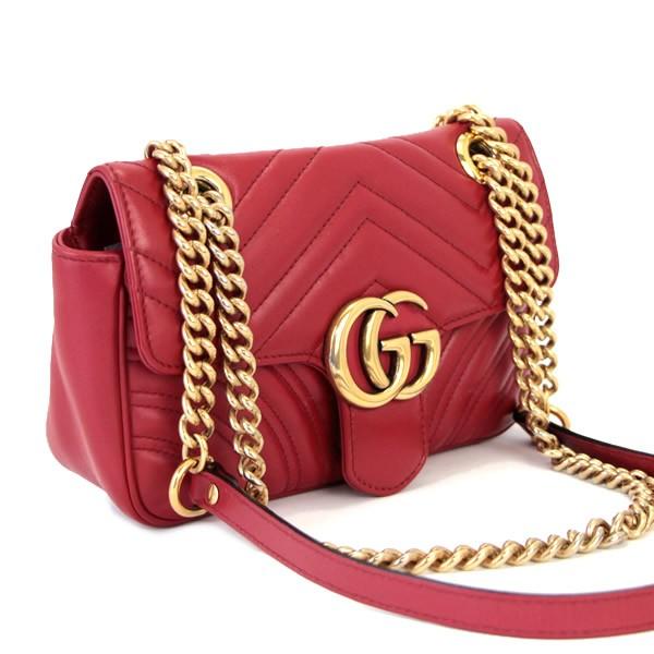 グッチ GUCCI GGマーモント キルティング フラップチェーンショルダー