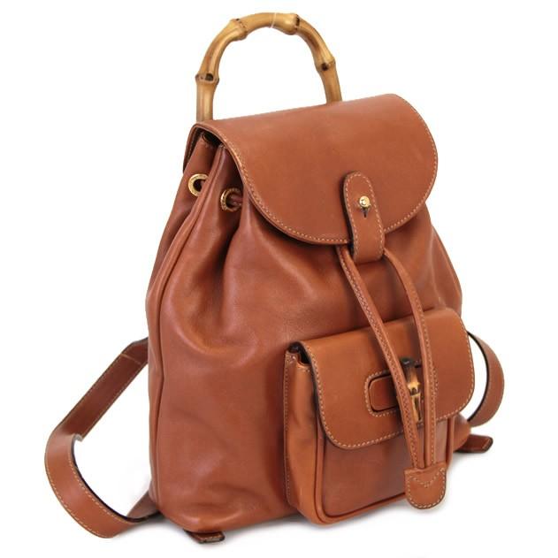 GUCCI グッチ バンブー レザー ミニリュック ブラウン GUCCI グッチ バンブーレザー ミニ リュック ブラウン イタリア製