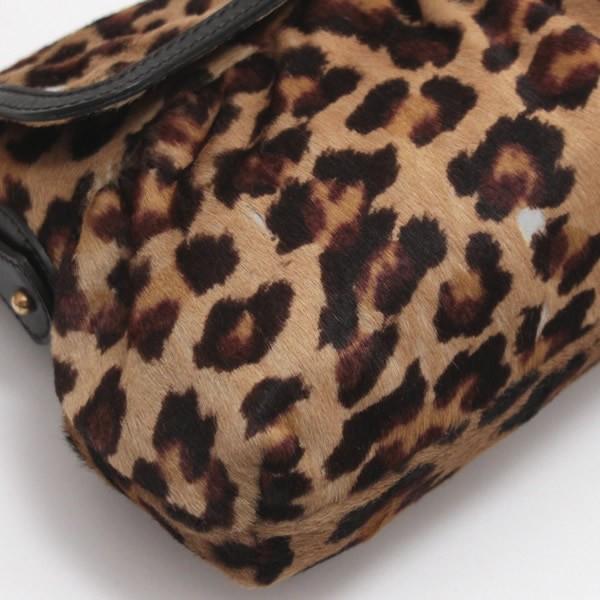 フェンディ FENDI ハラコ ワンショルダーバッグ レオパード レザー