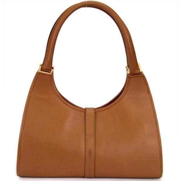 グッチ GUCCI ジャッキー ハンドバッグ ミディアム レザー ブラウン G