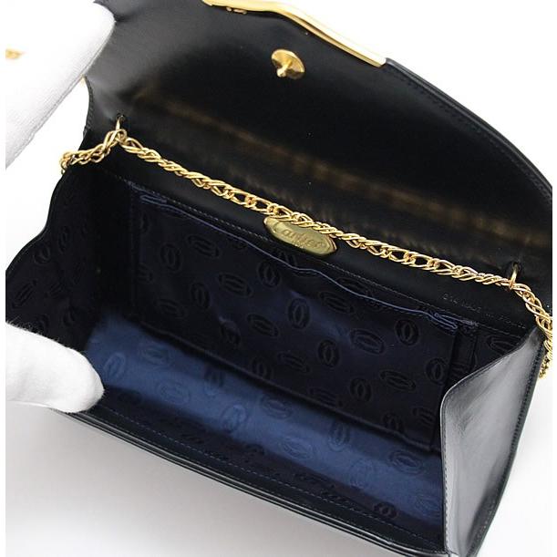 カルティエ Cartier サファイアライン ミニショルダーバッグ ネイビー 