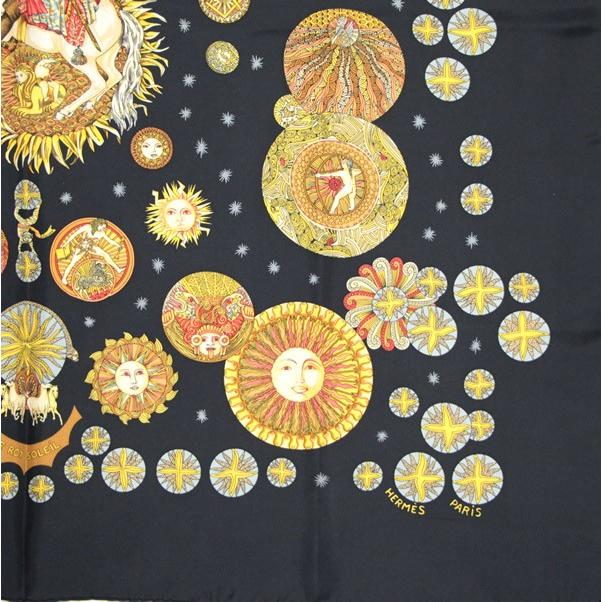 エルメス HERMES カレ90 LE ROY SOLEIL 太陽王 大判スカーフ シルク100