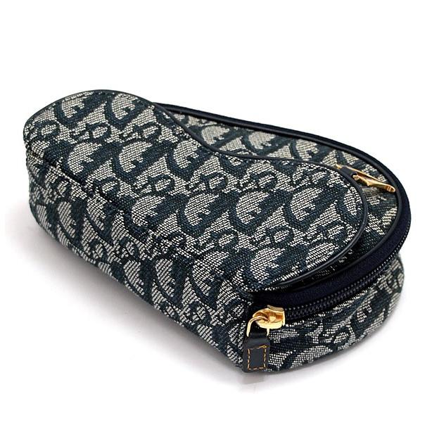 美品 クリスチャンディオール Christian Dior トロッター サドルポーチ