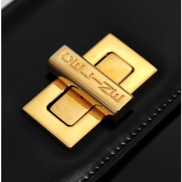 セリーヌ CELINE ヴィンテージ ターンロック ハンドバッグ レザー 黒