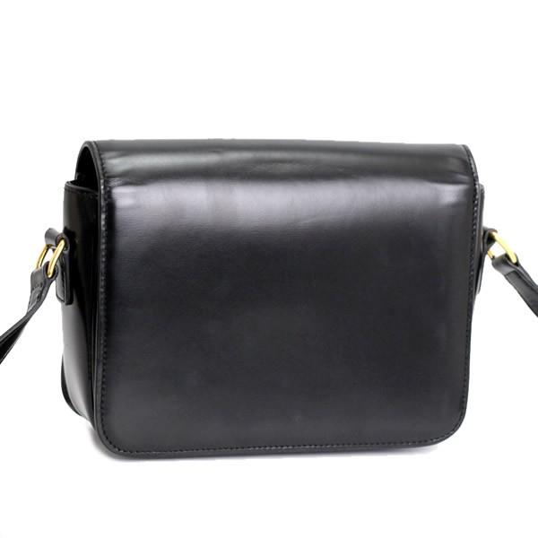 セリーヌ CELINE トリオンフ ティーン ショルダーバッグ 黒 レザー