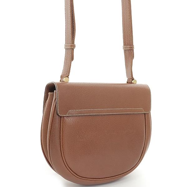 グッチ GUCCI オールドグッチ ショルダーバッグ ピッグスキン ブラウン