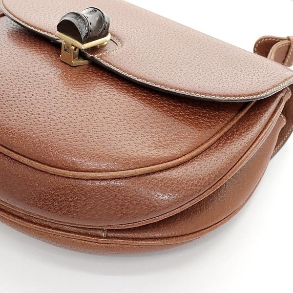 グッチ GUCCI オールドグッチ ショルダーバッグ ピッグスキン ブラウン