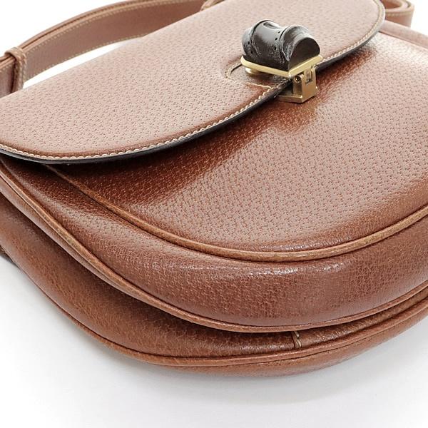グッチ GUCCI オールドグッチ ショルダーバッグ ピッグスキン ブラウン