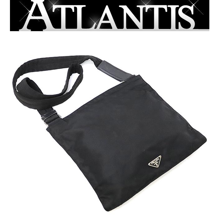 PRADA プラダ ブラック ショルダーバッグ 三角ロゴ カメラバッグ　斜め掛け 最 安値ファッション - PRADA プラダ ブラック ショルダーバッグ 三角