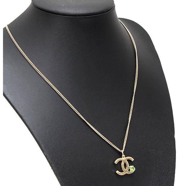 CHANEL シャネル ココマーク ロゴ ラインストーン ゴールド ネックレス シャネル CHANEL ココマーク ラインストーン ネックレス ゴールド 05P