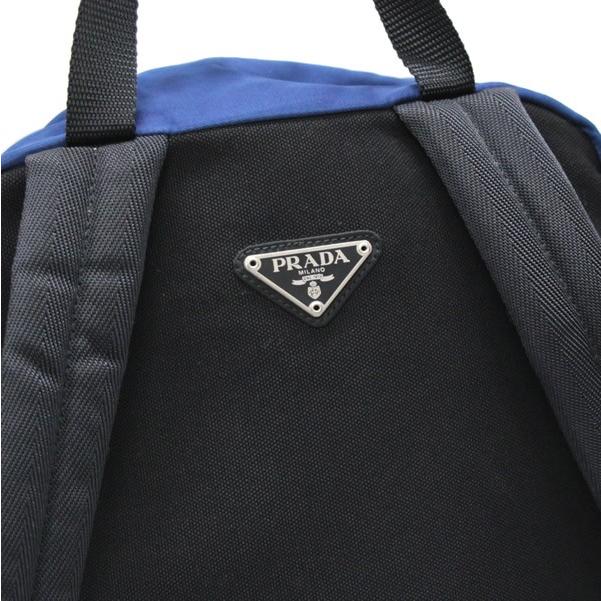 プラダ PRADA リュックサック バックパック ナイロン 青 【72196