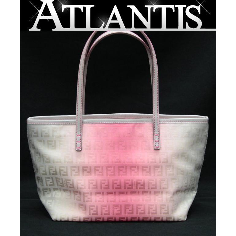 美品 フェンディ FENDI ズッキーノ スモールトートバッグ キャンバス