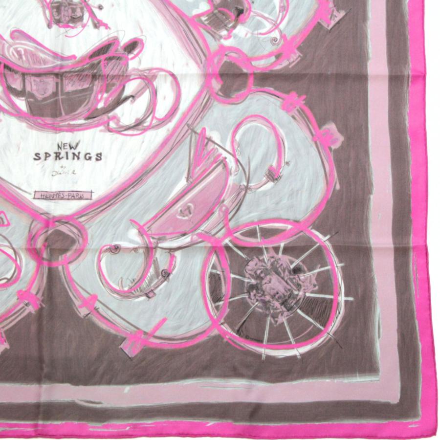エルメス HERMES カレ90 NEW SPRINGS ニュースプリング 大判スカーフ