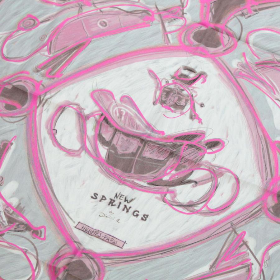 エルメス HERMES カレ90 NEW SPRINGS ニュースプリング 大判スカーフ