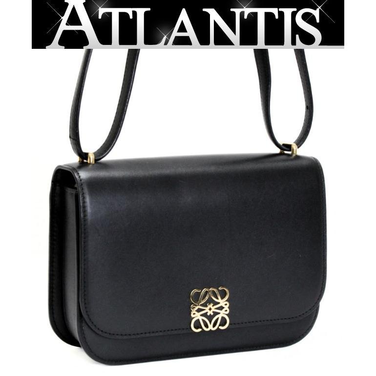 ロエベ LOEWE ゴヤ ショルダーバッグ スモール レザー 黒 【72264