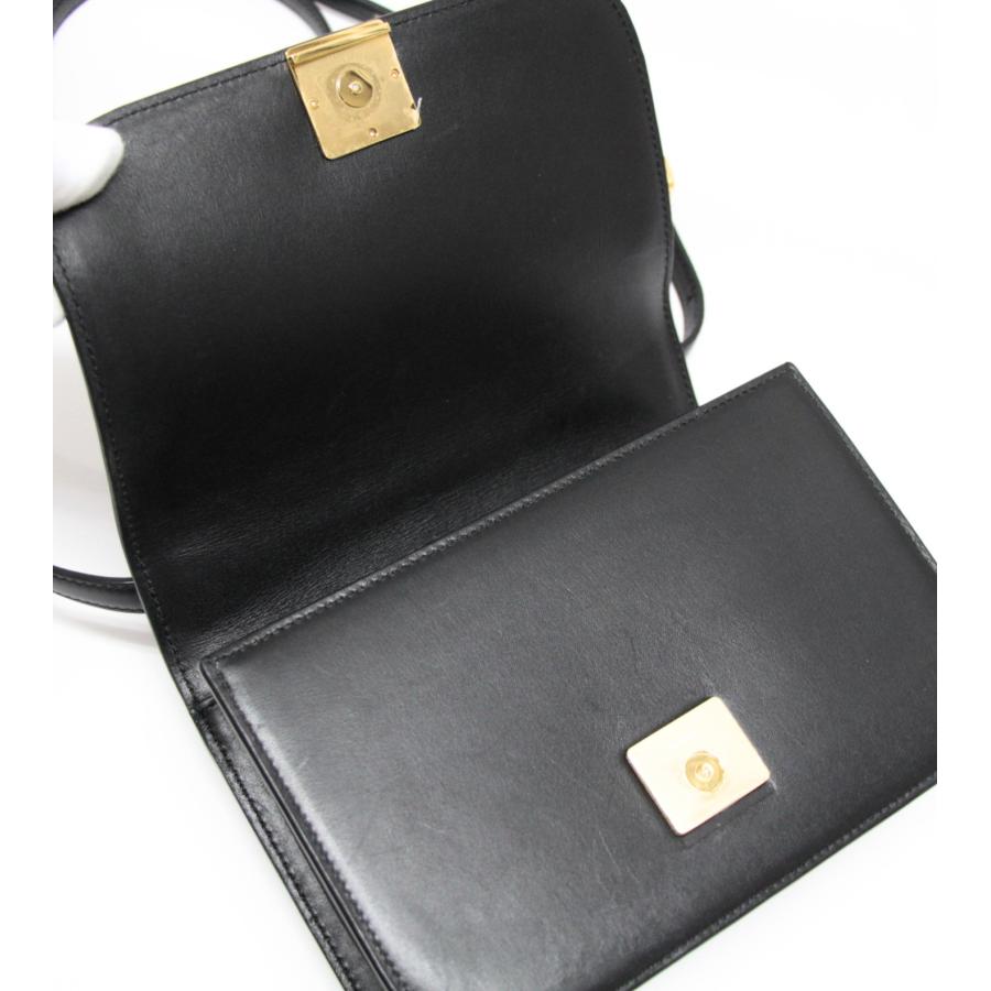 ロエベ LOEWE ゴヤ ショルダーバッグ スモール レザー 黒 【72264