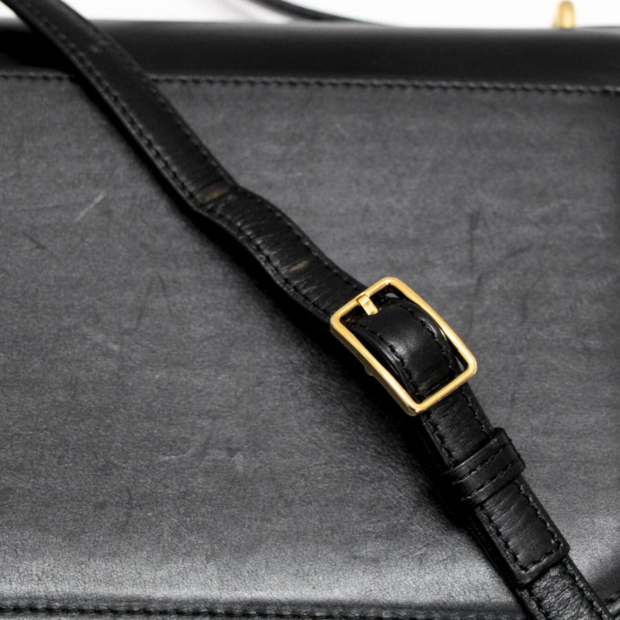ロエベ LOEWE ゴヤ ショルダーバッグ スモール レザー 黒 【72264