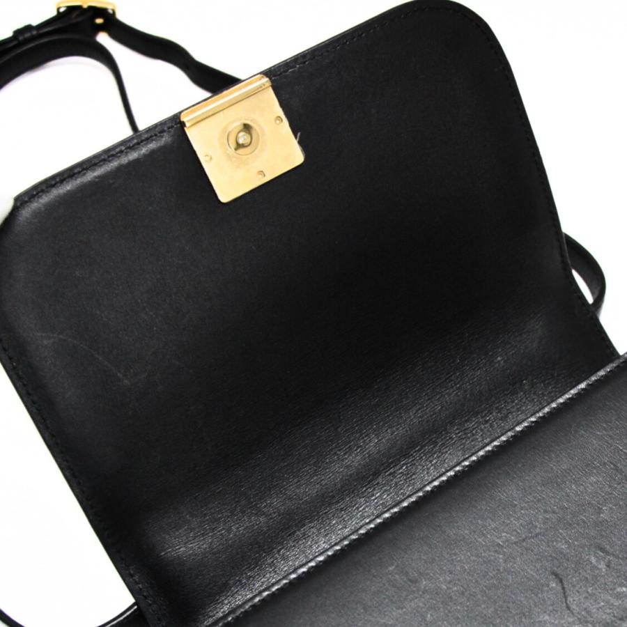 ロエベ LOEWE ゴヤ ショルダーバッグ スモール レザー 黒 【72264