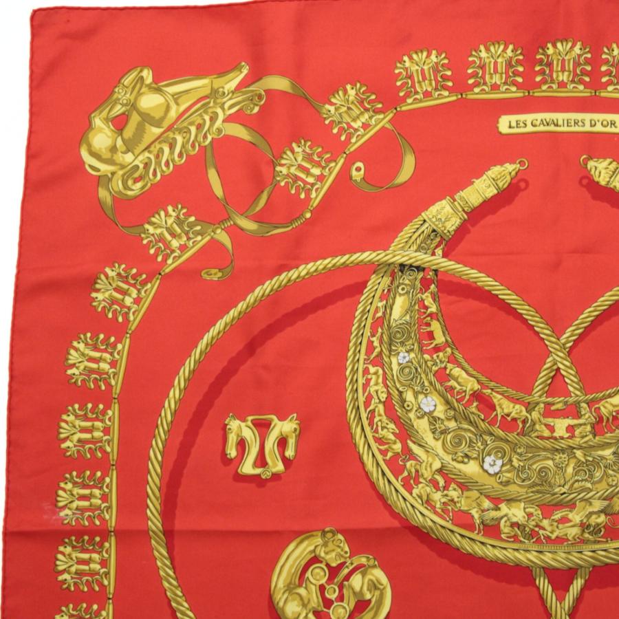 エルメス HERMES カレ90 LES CAVALIERS D'OR 黄金の騎士 シルク100