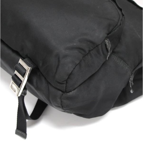 プラダ　ボディバッグ　ナイロン　三角プレート　男女兼用　黒 中古・古着通販】PRADA (プラダ) 三角ロゴプレート ナイロンショルダー