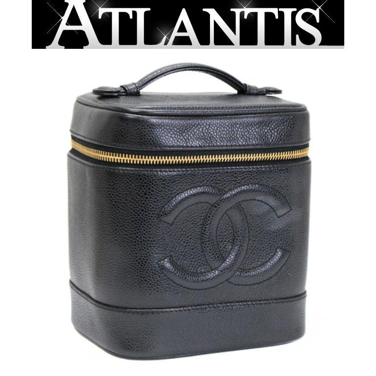 シャネル CHANEL ココマーク バニティバッグ ハンドバッグ キャビア 黒