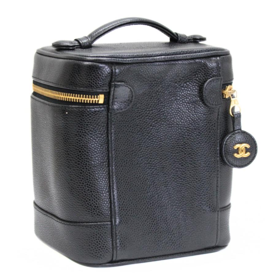 シャネル CHANEL ココマーク バニティバッグ ハンドバッグ キャビア 黒