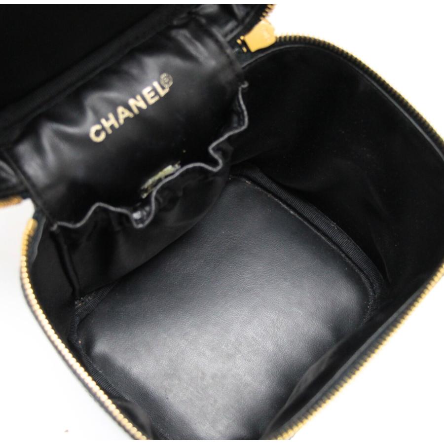 シャネル CHANEL ココマーク バニティバッグ ハンドバッグ キャビア 黒