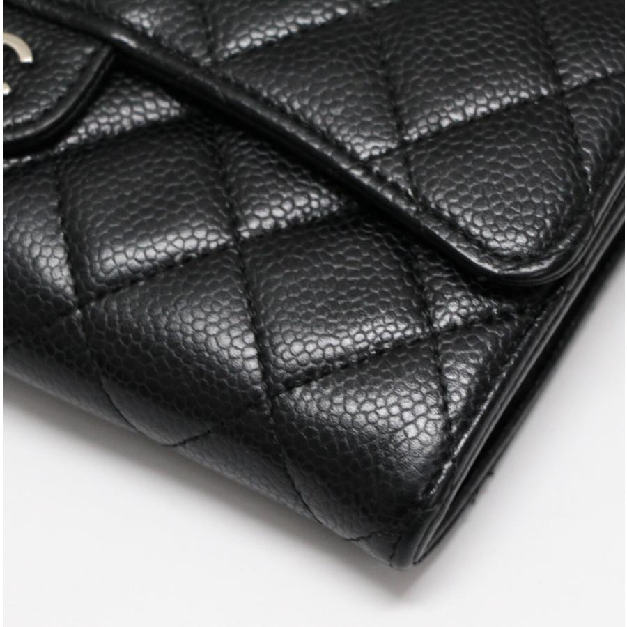 CHANEL シャネル　マトラッセ　キャビアスキン　長財布 シャネル CHANEL マトラッセ クラシックロングフラップウォレット 長
