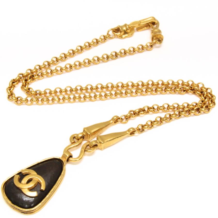 シャネル CHANEL ヴィンテージ ココマーク ネックレス ゴールド 97A