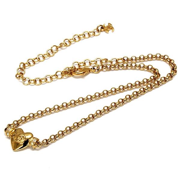 CHANEL シャネル ココマーク ハート チョーカー ネックレス A24P