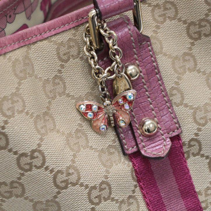 グッチ GUCCI GGキャンバス チャーム付き トートバッグ キャンバス ピンク 【72771】 : atlantis - 通販 ...
