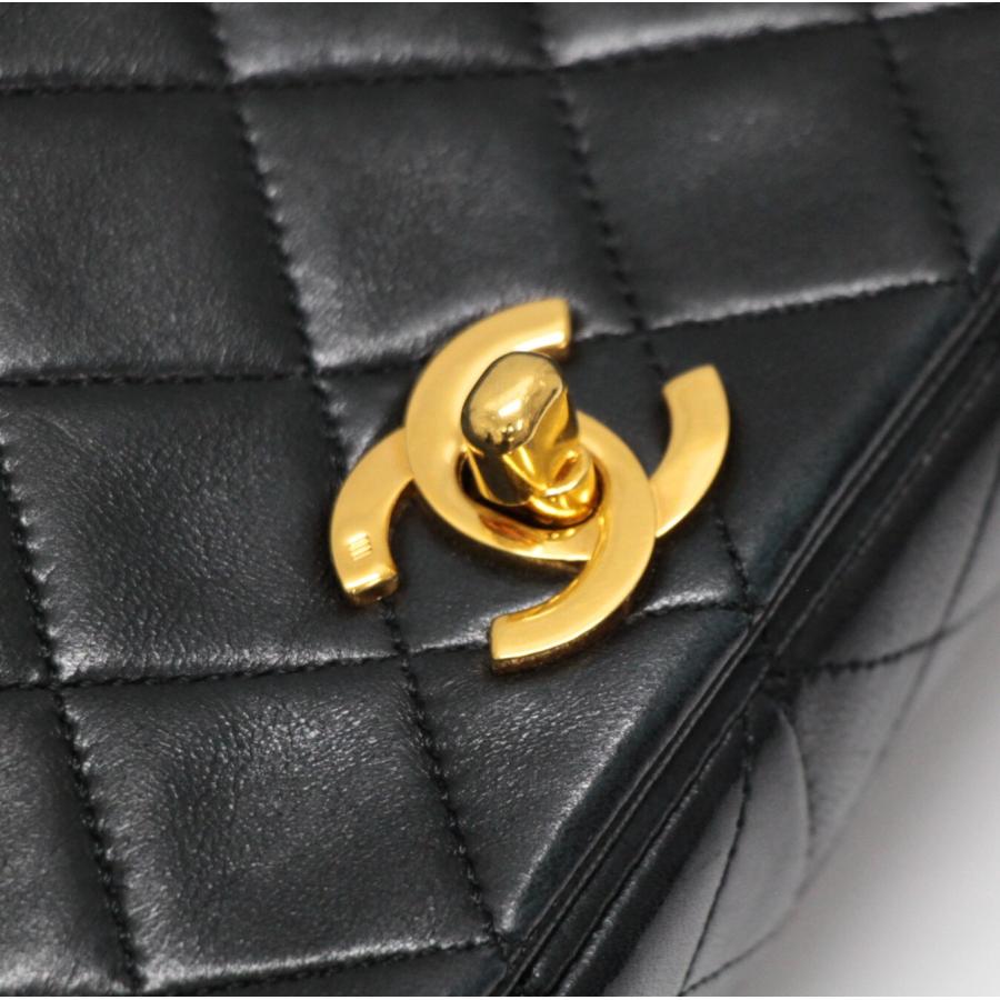シャネル CHANEL マトラッセ23 フルフラップ チェーンショルダーバッグ ブラック ラム 1番台 【72817】 シャネル CHANEL マトラッセ23 フルフラップ チェーンショルダーバッグ