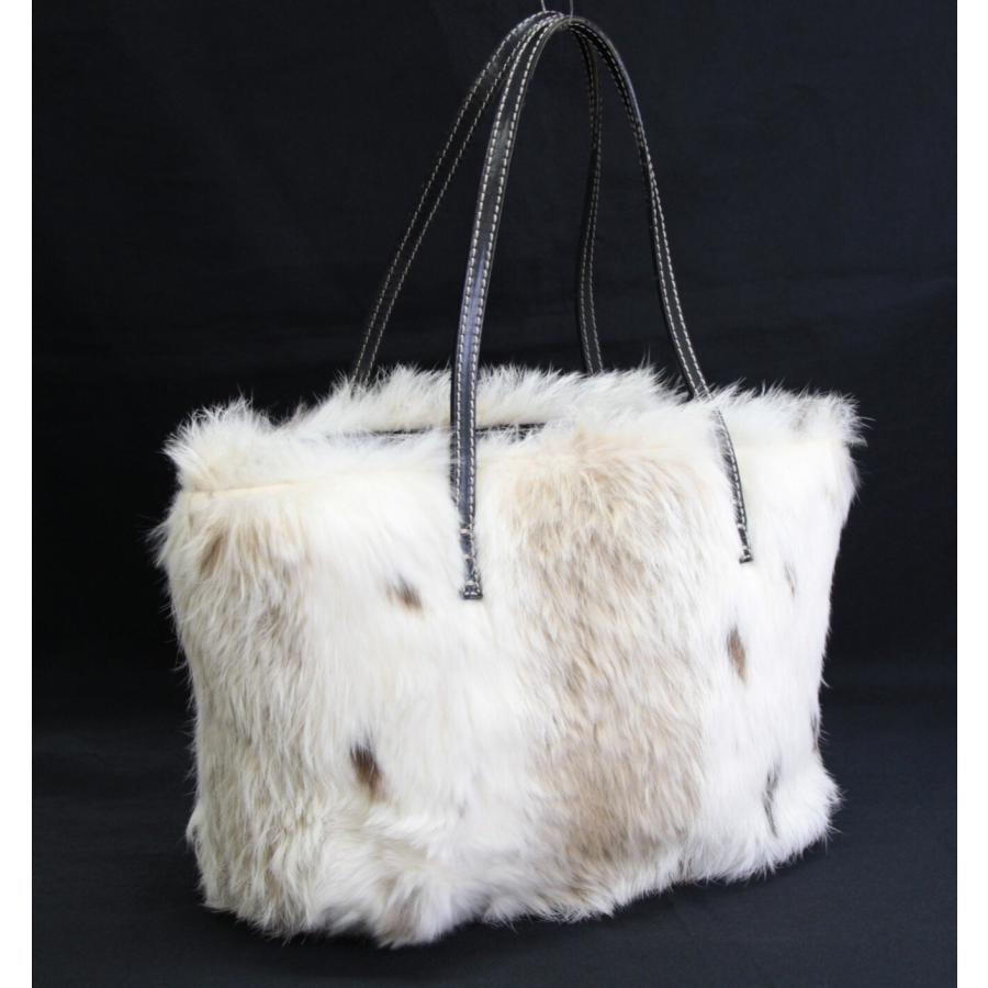 FENDI フェンディ ハンドバッグ ファー ラパンファー×レザー ベージュ 