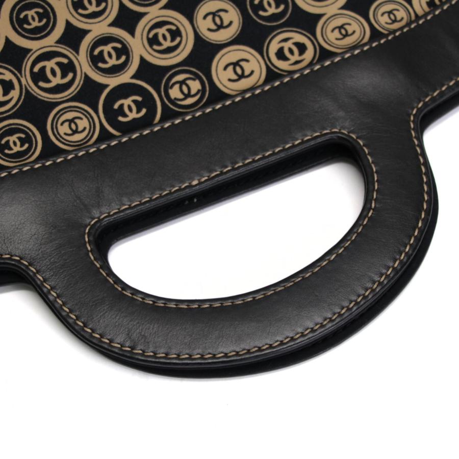 美品 シャネル CHANEL ヴィンテージ 総柄ココマーク 横長ハンドバッグ