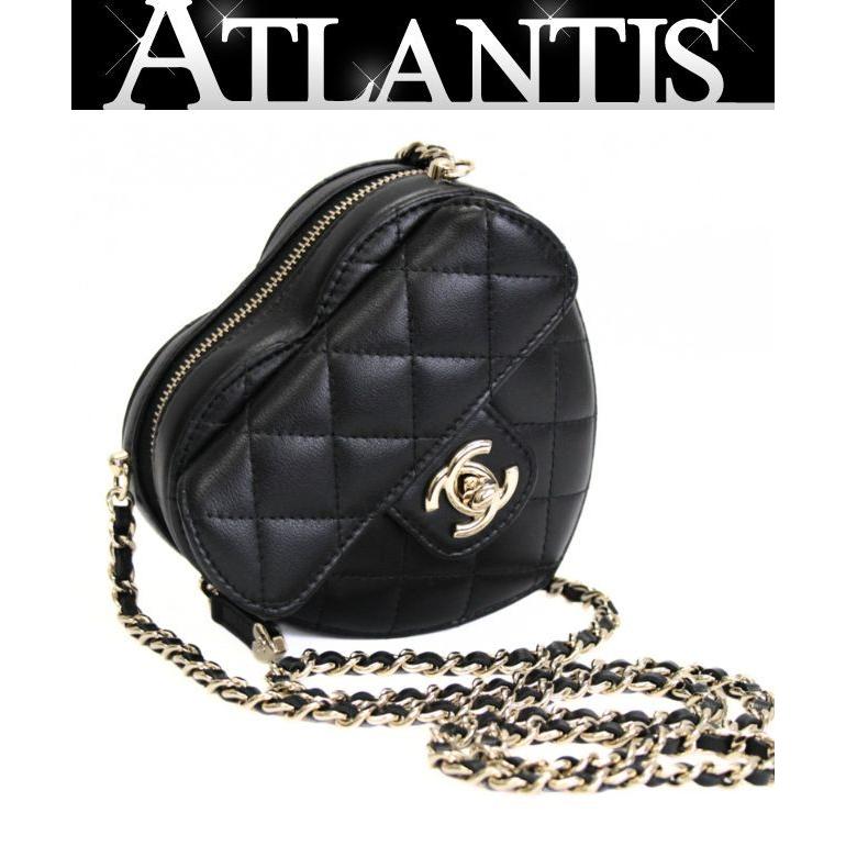 未使用 シャネル CHANEL マトラッセ ミニハートチェーンショルダー 