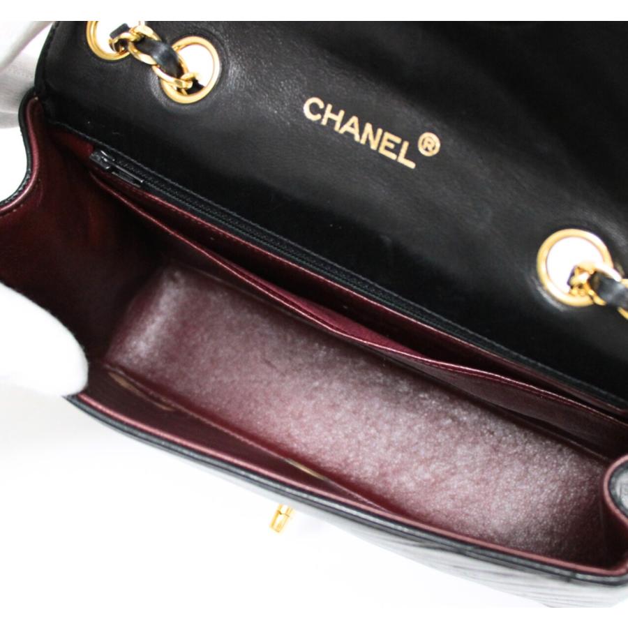シャネル CHANEL ヴィンテージ マドモアゼル シングルフラップ チェーンショルダーバッグ ラム 黒 1番台 【72911】 楽天市場】シャネル CHANEL ヴィンテージ マドモアゼル シングル
