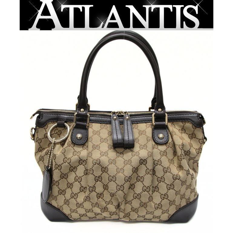 Gucci グッチ スーキー 2wayバッグ キャンバス×レザー ベージュ×ブラウン 247902 【72919】 Atlantis 